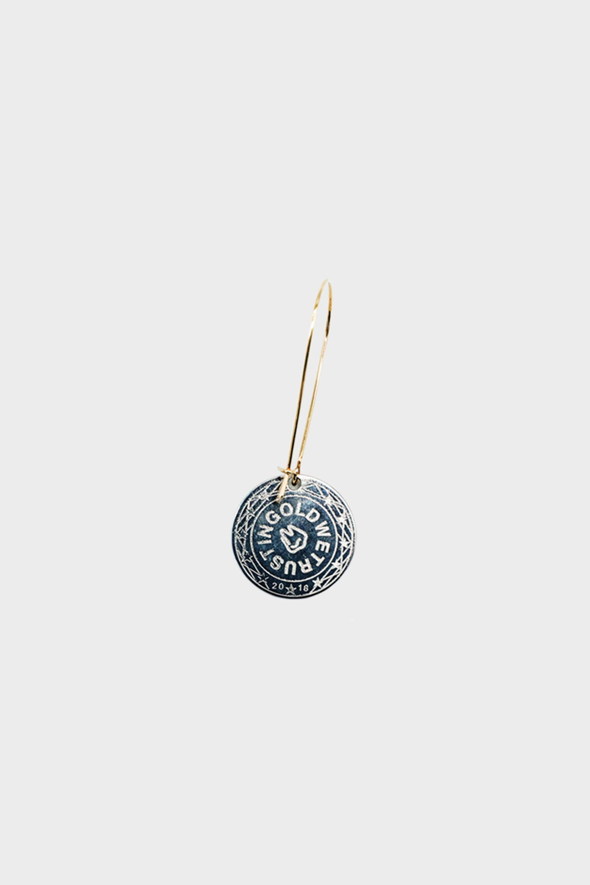 La Boucle d'oreille 1€ Silver
